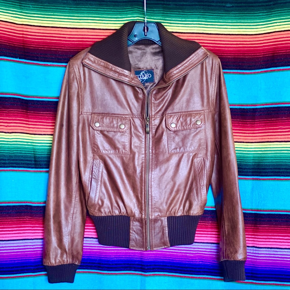 100% Genuine Leather Jacket. Artesanal Made. Small